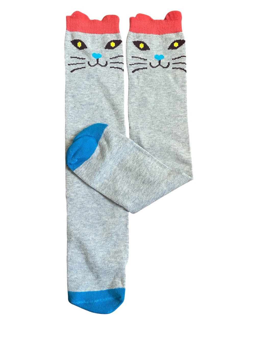 Cute Cat Face Knee High Socks